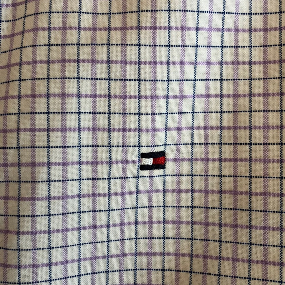 Slim Fit Tommy Hilfiger Purple & Blue Oxford